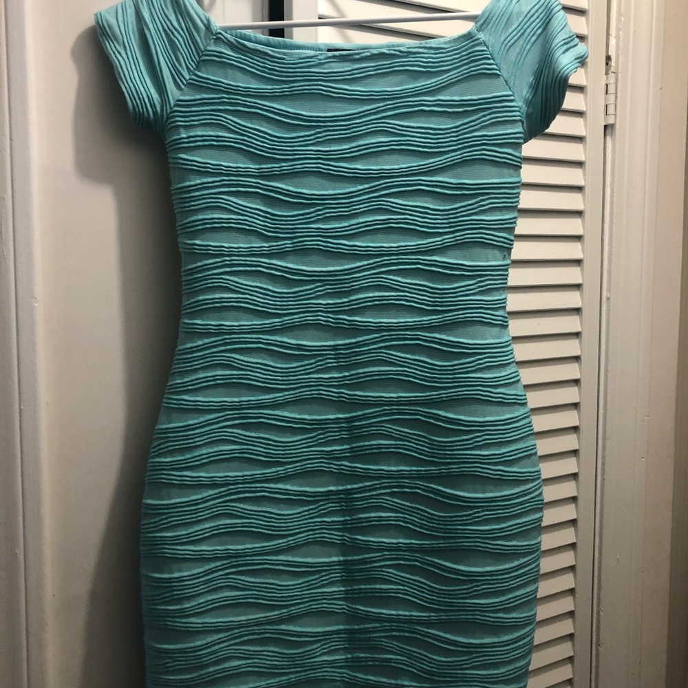Light blue body con dress